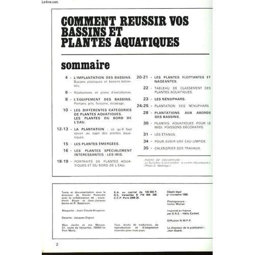 Comment Reussir Vos Bassins Et Plantes Aquatiques on Productcaster.