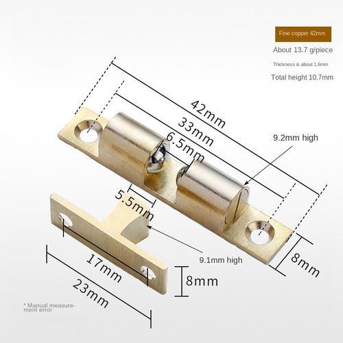 M - Loquet De Porte De Meuble En Laiton Massif, Loquet À Ressort Av... on Productcaster.