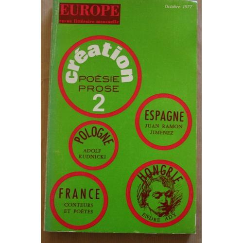 Europe N° 582 : Création Poésie/Prose on Productcaster.