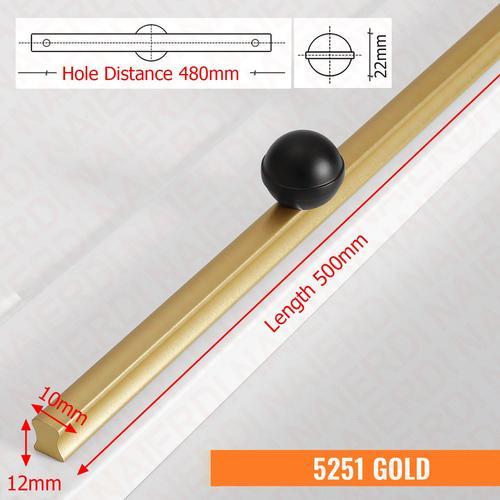 5251 Gold 480 Mm - Poulies De Garde-Robe En Aluminium Massif, Meubl... on Productcaster.