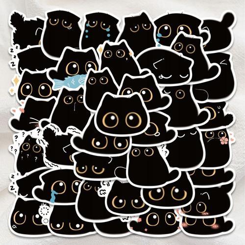 Autocollants En Briquettes Chat Noir Mignon Kawaii, 200 Pi¿¿Ces,Aes... on Productcaster.