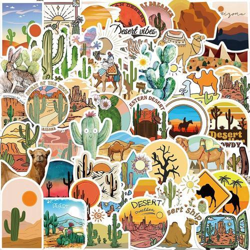 200 Pi¿¿Ces Desert Oasis Camel Cactus Cartoon Noir,Aesthetic Couleu... on Productcaster.