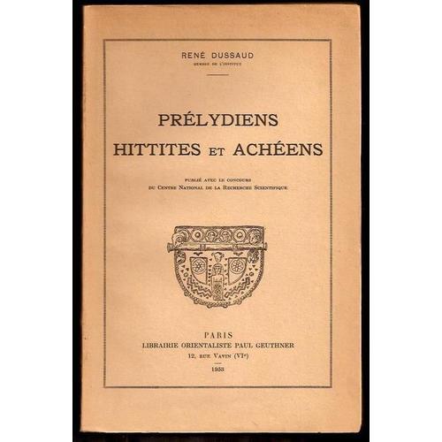 Prelydiens Hittites Et Acheens on Productcaster.