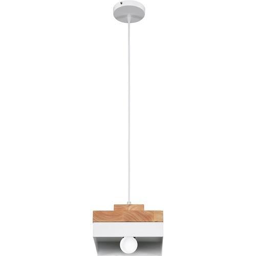 Lampe Suspendue De Style Scandinave Edda -Bois Et Métal Blanc on Productcaster.