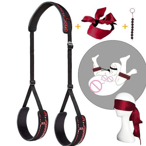 Pinkzoom Sex Bondage Bdsm Kit Menottes Réglables Collier Bandeau Sm... on Productcaster.