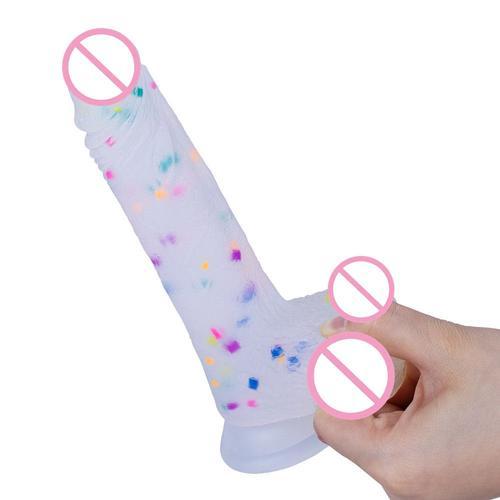 Haute Flexible Gode Coloré Réaliste Peau Silicone Caoutchouc Pénis ... on Productcaster.