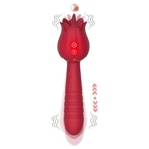 Rose Vibrateur Femmes Vagin G Spot Léchant Vibrateur Gode Femme Cli... on Productcaster.