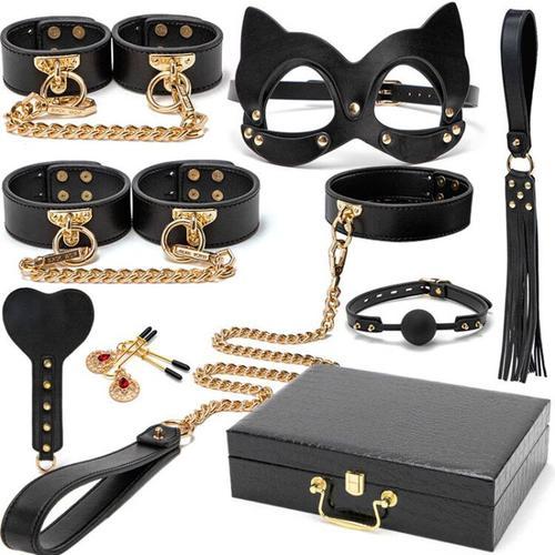 Costume Pu Cuir Bdsm Kits Esclave Lit Bondage Ensemble De Retenue É... on Productcaster.