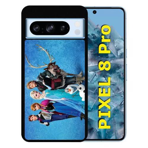 Coque Pour Pixel 8 Pro - Frozen Reine Des Neiges - Silicone - Noir on Productcaster.