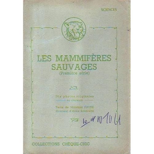 Les Mammiferes Sauvages (Premiere Serie) on Productcaster.