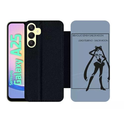 Etui À Rabat Pour Galaxy A25 - Sailor Moon - Simili-Cuir - Noir on Productcaster.