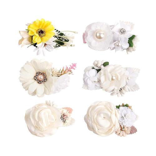 Épingles à cheveux à pinces à fleurs pour filles, Barrettes avec ac... on Productcaster.