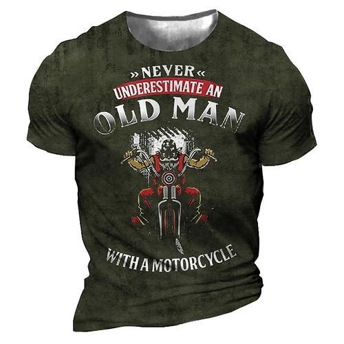 T-Shirt De Moto Imprimé En 3d Pour Homme,Manches Courtes,T-Shirt Ol... on Productcaster.