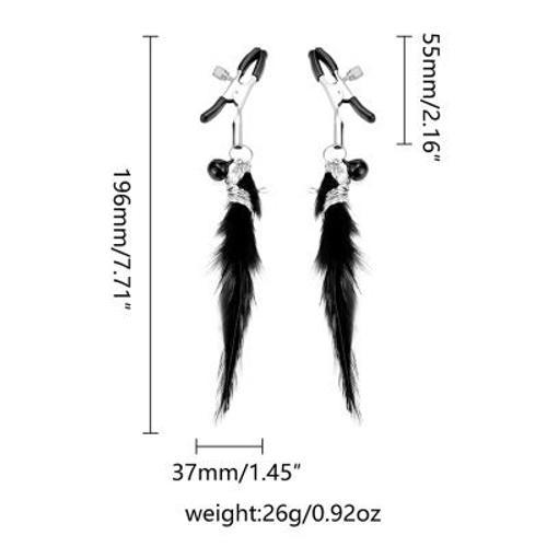 Pinces À Tétons Clip En Métal Plume Sexy Taquiner Sm Tétons Stimule... on Productcaster.