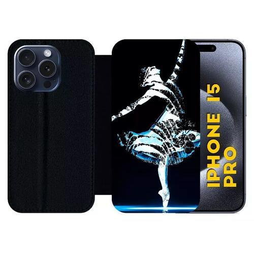 Etui À Rabat Pour Iphone 15 Pro - Danseuse Etoile - Silicone - Noir on Productcaster.