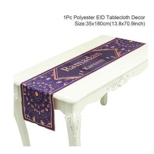 33*180CM EID Mubarak chemin de table en lin islamique Ramadan Karee... on Productcaster.