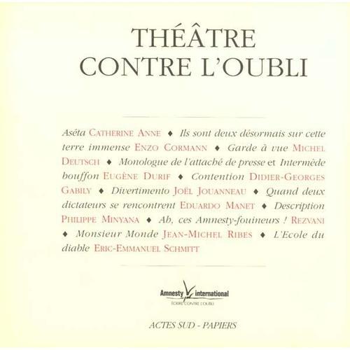 Théâtre Contre L'oubli on Productcaster.