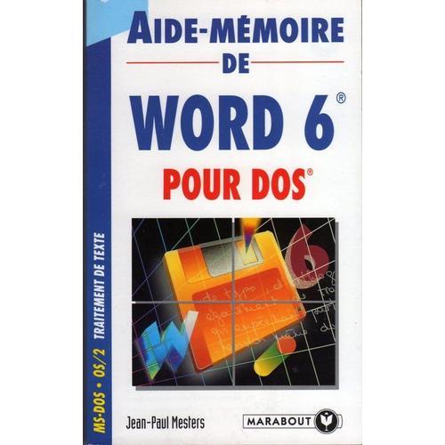 Aide-Mémoire De Word 6 Pour Dos on Productcaster.