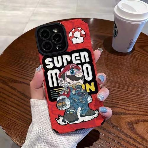 Coque De Téléphone Diablo Mario En Simili Cuir Pour Iphone 13 14 15... on Productcaster.