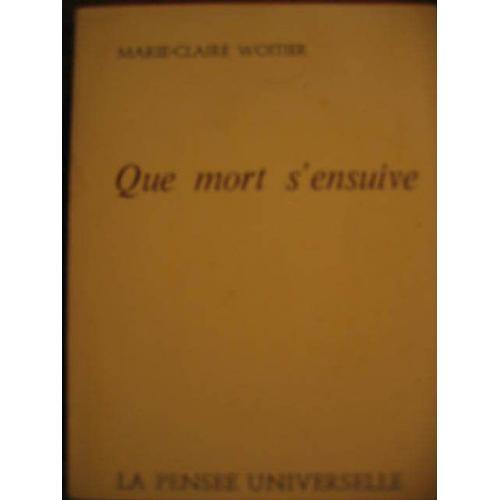 Marie Claire Woitier N° 0 : Que Mort S'ensuive on Productcaster.