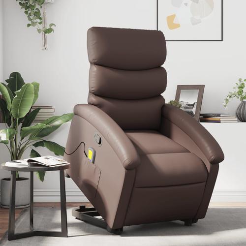 Vidaxl Fauteuil Inclinable De Massage Marron Similicuir on Productcaster.