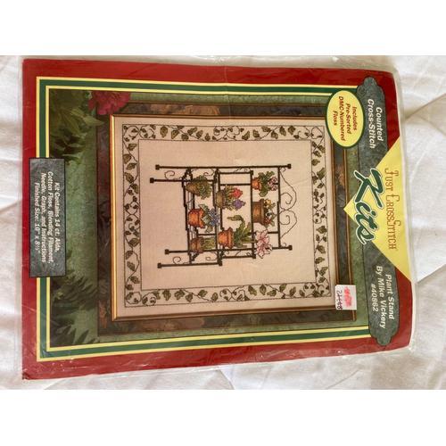 Kit Broderie Toile Aida, Points Comptés, Thème Jardin on Productcaster.