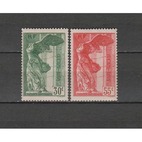 France N° 354 & 355 = Paire Timbres Samothrace Neufs** & * De 1937 ... on Productcaster.