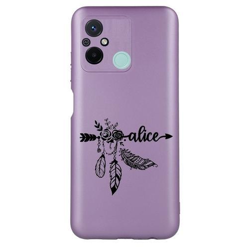 Coque Tpu Effet Metallique Violet Pour Redmi 12c Et 11a Prenom 6 Fl... on Productcaster.