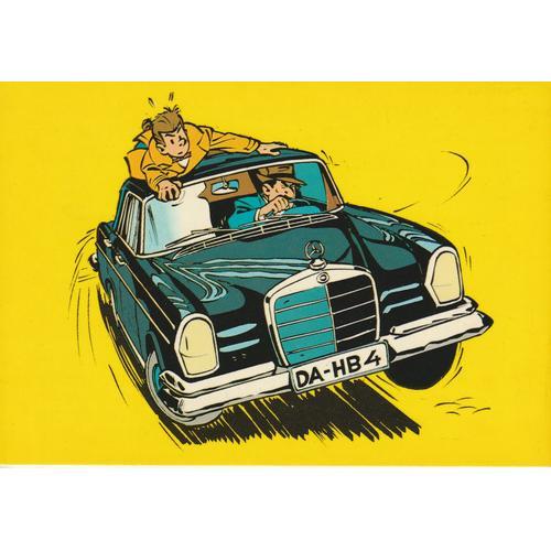 Tillieux : Carte Postale Gil Jourdan Et Mercedes W111 (Blitz N°6) on Productcaster.