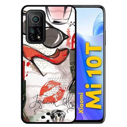 Coque Pour Xiaomi Mi 10t 5g - Motif Girly Fond Blanc - Silicone - N... on Productcaster.