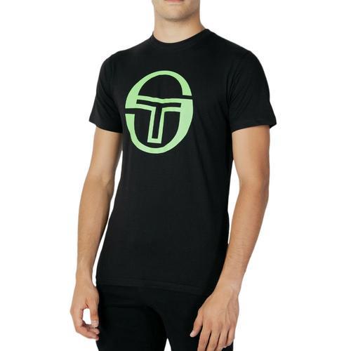 T-Shirt Noir/Vert Homme Sergio Tacchini Stadium on Productcaster.