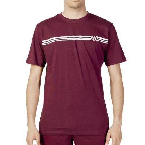 T-Shirt Bordeaux Homme Sergio Tacchini Stripe B on Productcaster.