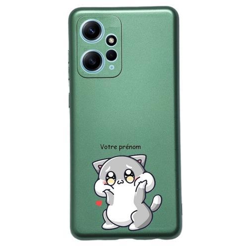 Coque Tpu Effet Metallique Vert Pour Redmi Note 12 4g Chat Kawaii on Productcaster.