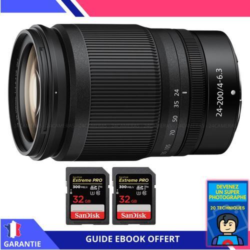 Nikon Z 24-200mm f/4-6.3 VR + 2 SanDisk 32GB UHS-II 300 MB/s + Eboo... on Productcaster.