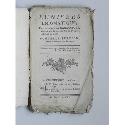 L'univers Enigmatique ( 1762 ) on Productcaster.