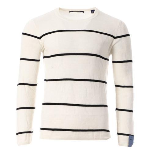 Pull Blanc/Noir Homme Scotch & Soda 130922 on Productcaster.