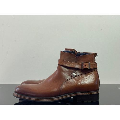 Bottines Boots Harel 2 Azzaro Cuir Cognac Taille 43 Neuve on Productcaster.