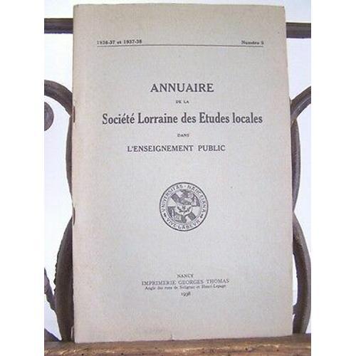 Annuaire Société Lorraine Etudes Locales N45 on Productcaster.