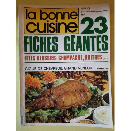 La Bonne Cuisine No43 Fiches Geantes Decembre 1981 on Productcaster.