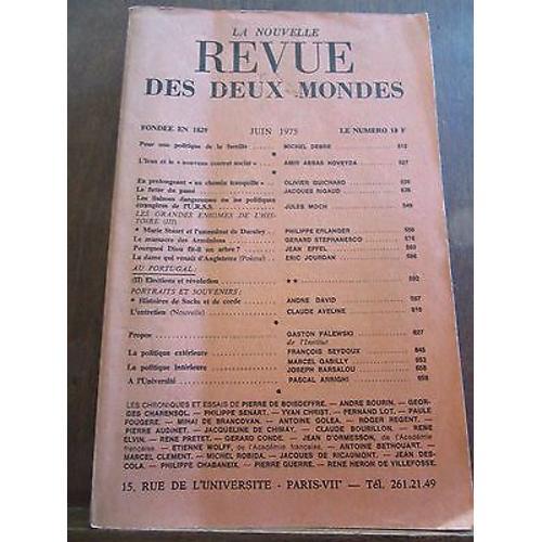 La Nouvelle Revue Des Deux Mondes Juin 1975 on Productcaster.