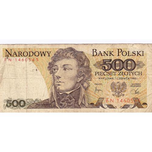 Billet De Pologne 500 Zlotych 1982 on Productcaster.