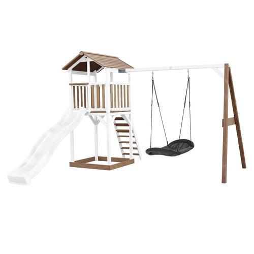 Axi Beach Tower With Roxy Nest Swing Brown/White - Toboggan Blanc on Productcaster.