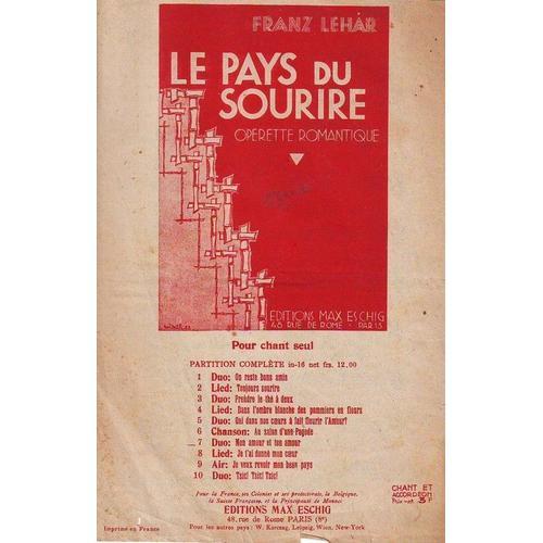 Mon Amour Et Ton Amour (Le Pays Du Sourire) on Productcaster.