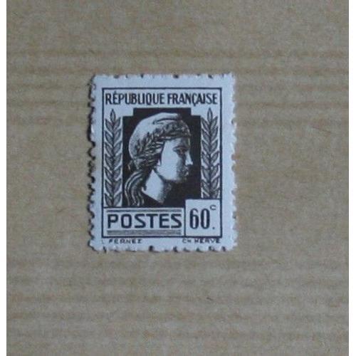 Timbre République Française, Marianne, 60 Centimes on Productcaster.