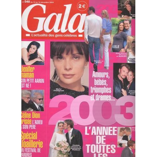 Gala / 10-12-2003 N° 548 : Jenifer (3p) - Celine Dion (2p) - Hugh ... on Productcaster.