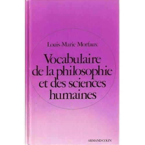 Vocabulaire De La Philosophie Et Des Sciences Humaines on Productcaster.