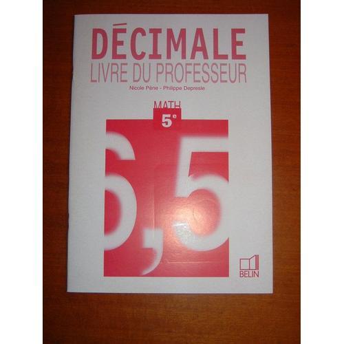 Décimale, Math 5e, Livre Du Professeur on Productcaster.