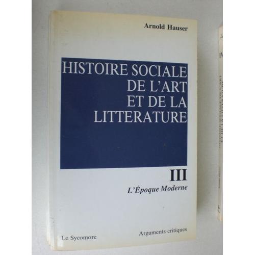 Histoire Sociale De L'art Et De La Littérature N° 3 on Productcaster.