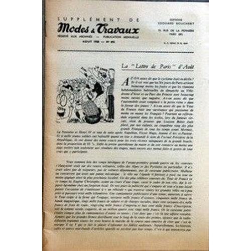 Modes Et Travaux N° 692 Du 01/08/1958 on Productcaster.