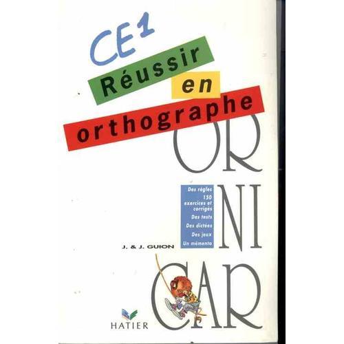 Réussir En Orthographe - Ce1 on Productcaster.